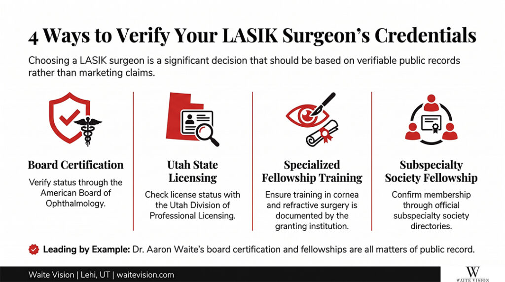 LASIK surgeon credentials